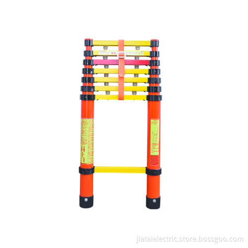 Folding Professional Fiberglass Telescoping Ladder 5m/4m/3.6m/3m Non Conductive Extension Ladder